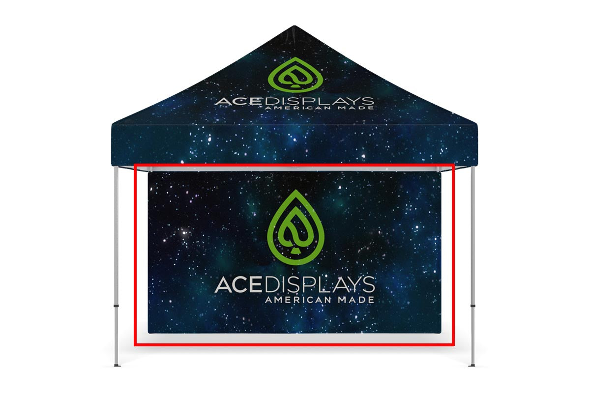 Four Seasons Event Tent - 10'w Full Wall Printed Inside - Replacement Fabric Graphic