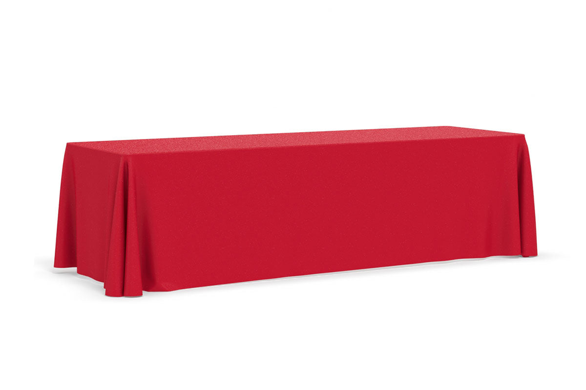 FabriCover - 3-Sided 8' Table in Red (PMS 186) Fabric