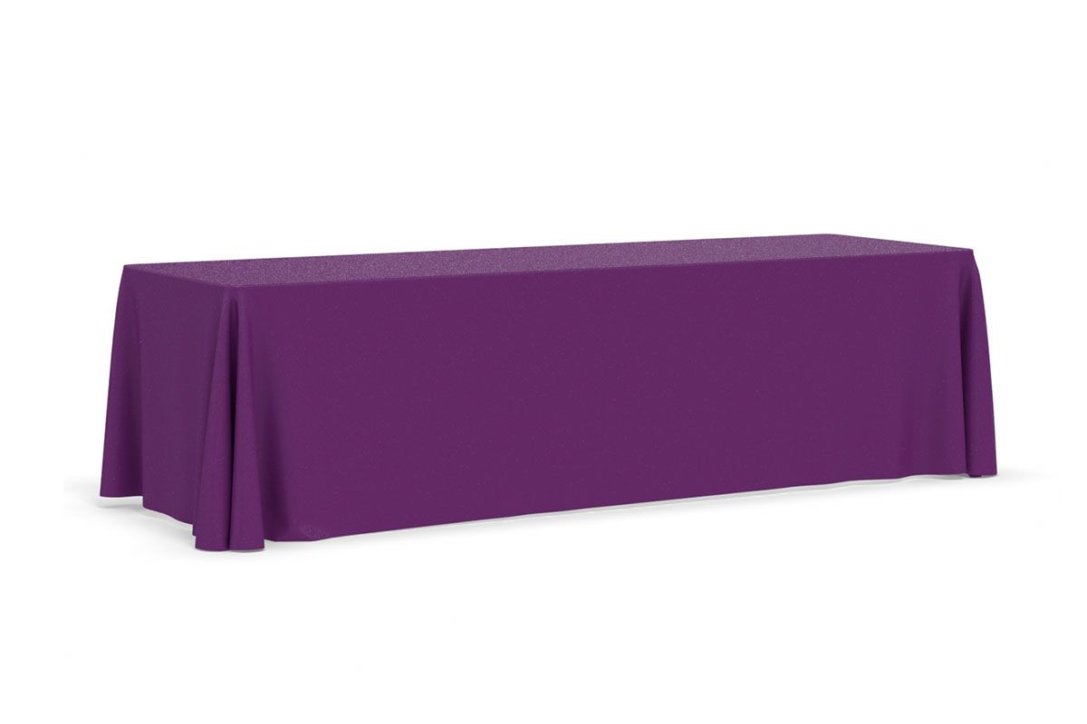 FabriCover - 4-Sided 8' Table in Purple (PMS 260) Fabric