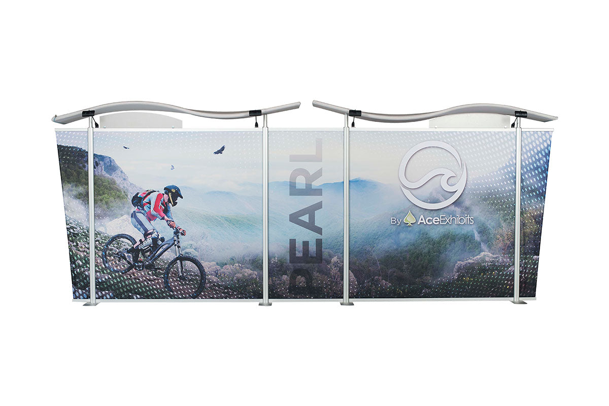 Pearl 2.0 - 20'w x 8'h Version 2 with Fabric End Caps - Replacement Graphics Kit