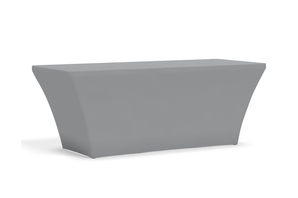 Tru-Fit Table Cover - 3-Sided 6' Table in Gray (Cool Gray 7) Fabric