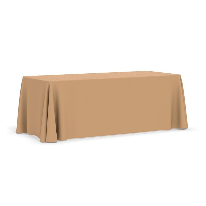 FabriCover - 4-Sided 6' Table in Beige (PMS 728) Fabric