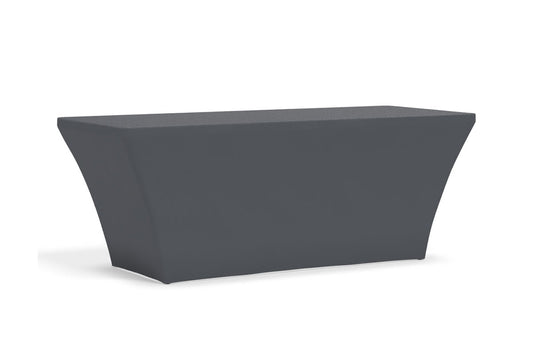 Tru-Fit Table Cover - 3-Sided 6' Table in Charcoal (PMS Cool Gray 11) Fabric