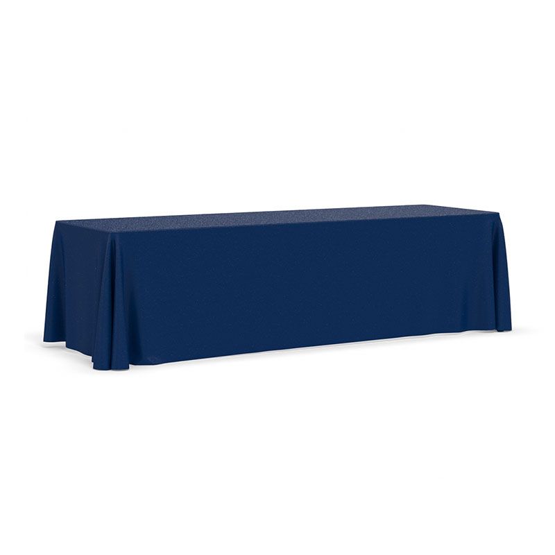 FabriCover - 4-Sided 8' Table in Navy Blue (PMS 295) Fabric