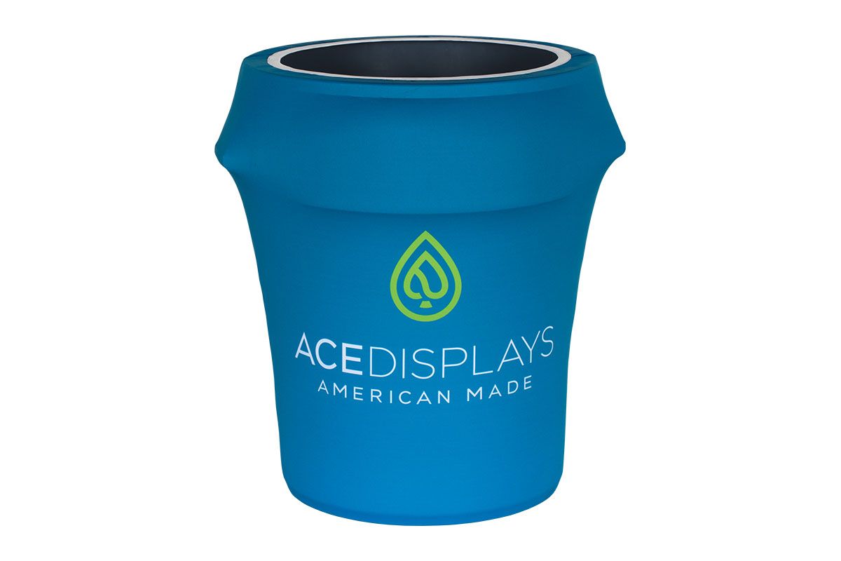 Trash Can Cover - 55 Gallon with Dye-Sub Stretch Fabric Graphic