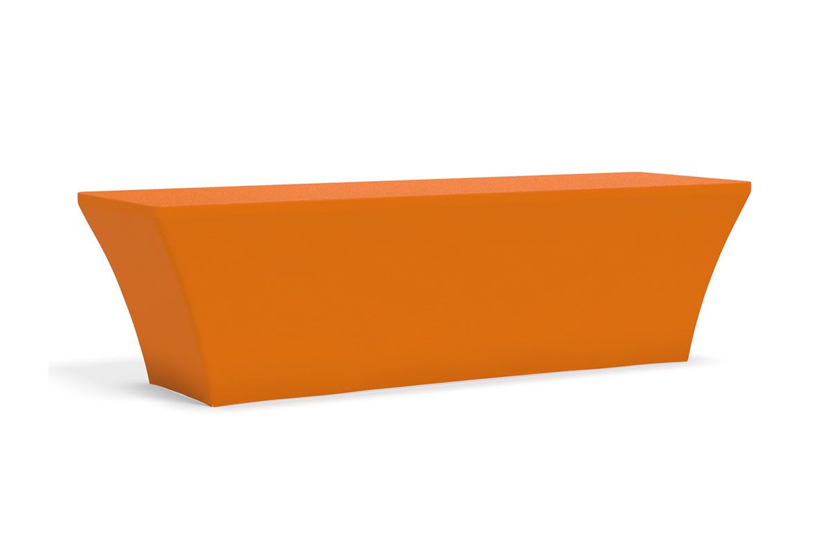 Tru-Fit Table Cover - 4-Sided 8' Table in Orange (PMS 152) Fabric