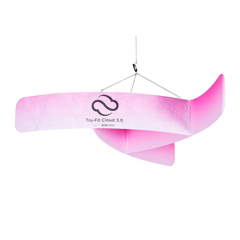 Cloud 3.0 - Pinwheel 15'w x 3'h Single-Sided with Printed Bottom - Replacement Fabric Graphic