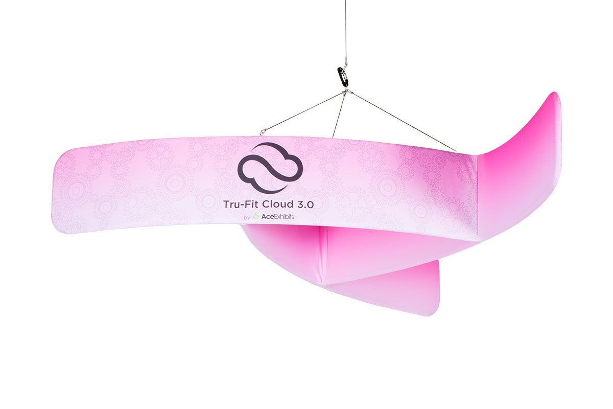 Cloud 3.0 - Pinwheel 12'w x 4'h Double-Sided with Printed Bottom - Replacement Fabric Graphic