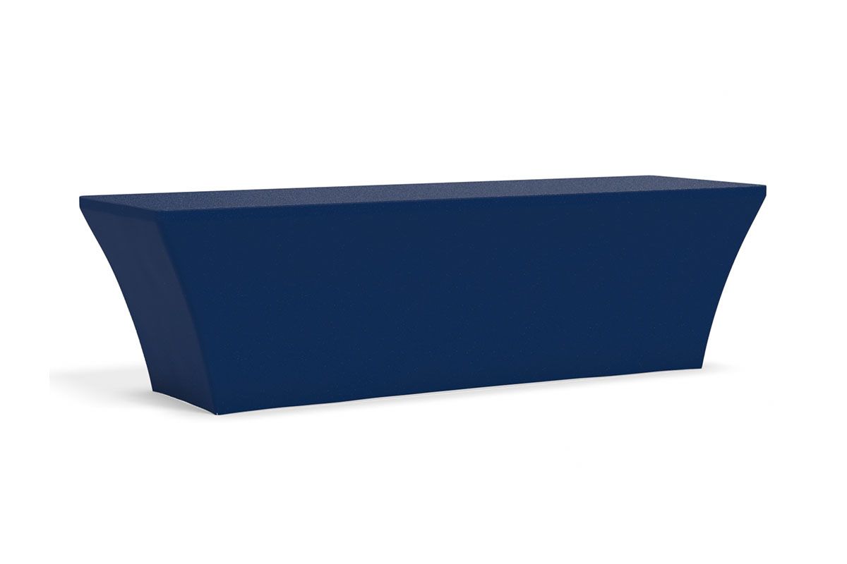 Tru-Fit Table Cover - 3-Sided 8' Table in Navy Blue (PMS 295) Fabric