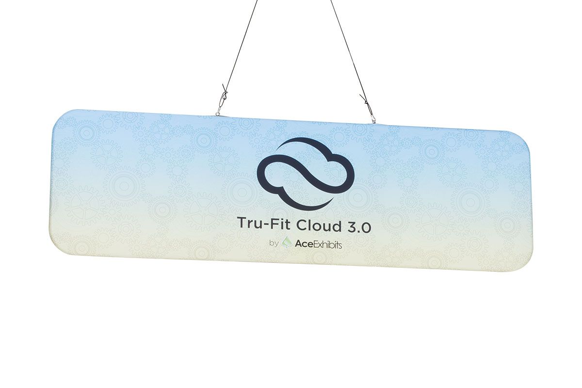 Cloud 3.0 - 2D Flat 12'w x 5'h Double-Sided - Replacement Fabric Graphic