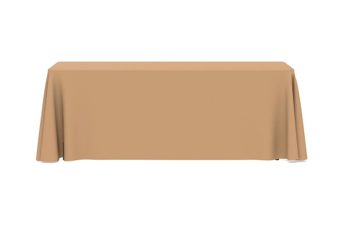 FabriCover - 4-Sided 6' Table in Beige (PMS 728) Fabric