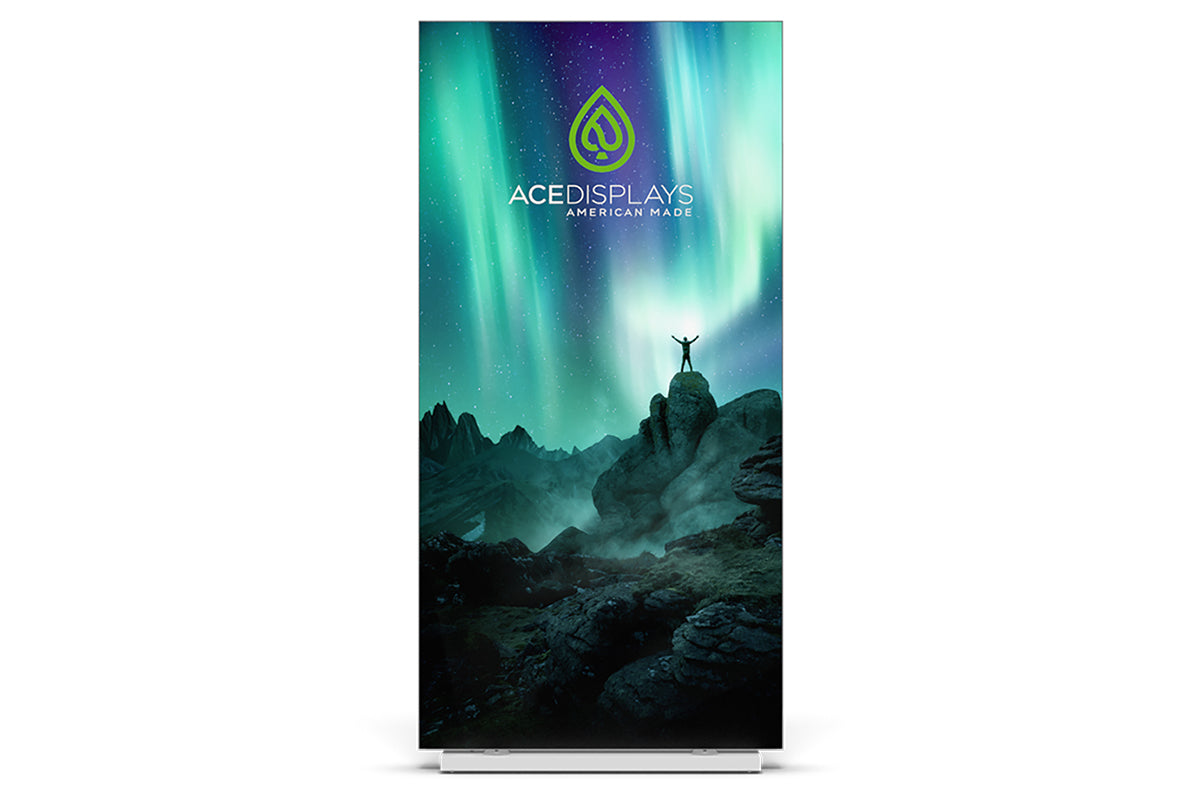 Lumos Banner Stand - 40"w x 80"h - Front & Back - Replacement Fabric Graphic Kit